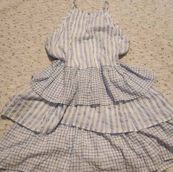 Skies Are Blue Gingham Ruffle Layered Peplum Dress - Picture 3 of 5